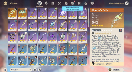 EU AR55 | 5 stars*11 KAMISATO AYAKA | FURINA | NAHIDA | TIGHNARI(C1) | QIQI | KEQING | MONA | DEHYA | JEAN | HUNTER'S PATH | CRANE'S ECHOING CALL + lots of 4* characters and weapons