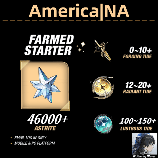 America server|46000+ Astrite|100+Lustrous Tide|Radiant Tide：12+|outlook mailbox|safe and stable|0-20 weapons|Wuthering Waves Resource Account Starter All Server